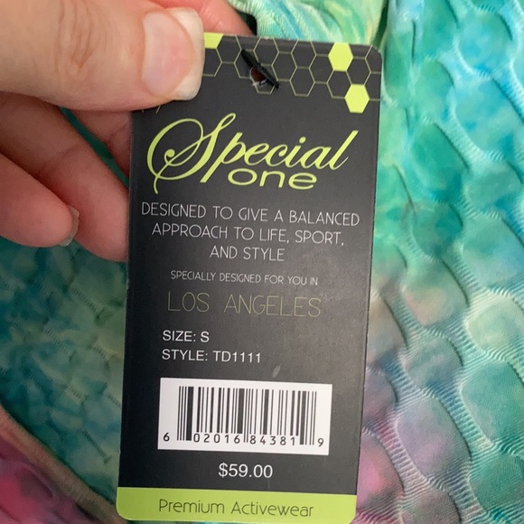 3/$24 tie dye print honeycomb hoodie crop top S juniors - Picture 11 of 15